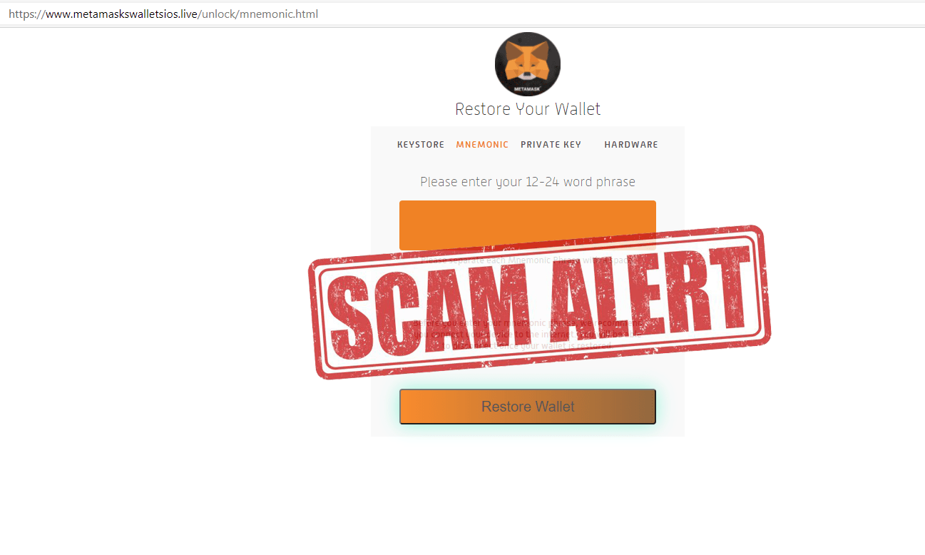 Metamask scam variation
