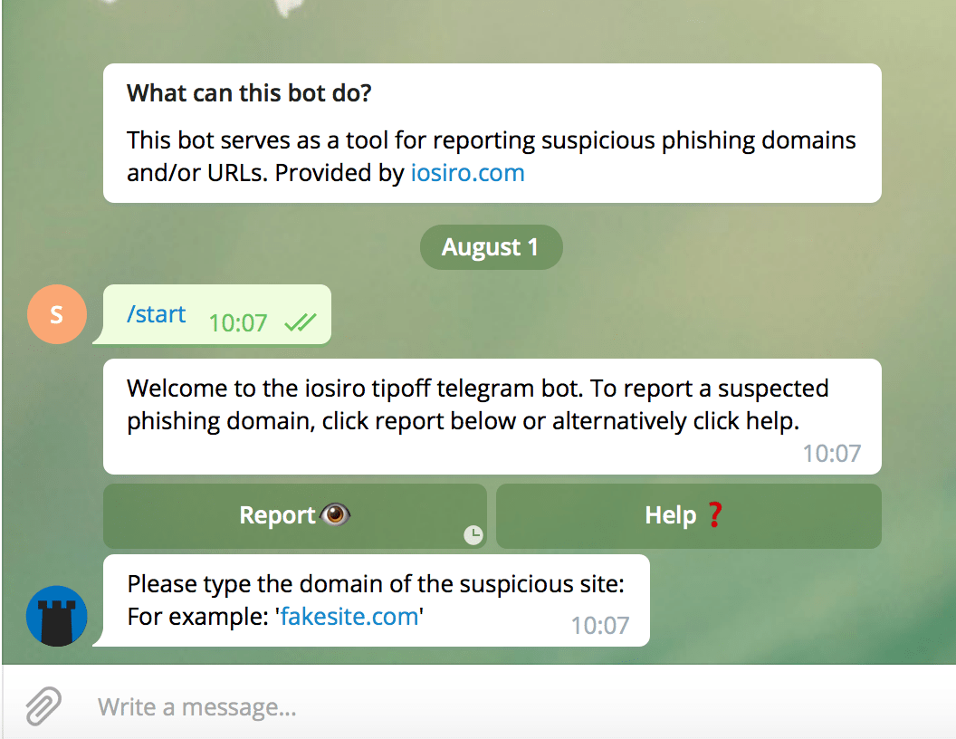 Report Phishing Scams Faster with Telegram